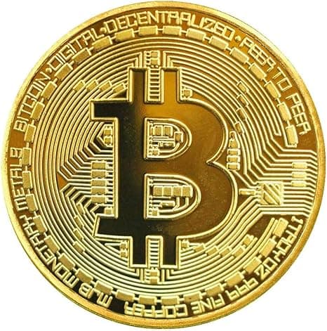 10 Pcs Bitcoin Coins-Protective Collectible on Amazon